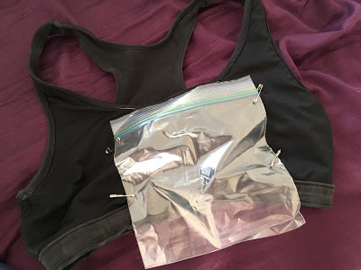 Sports bra pocket method