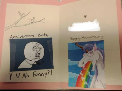 Weird anniversary card