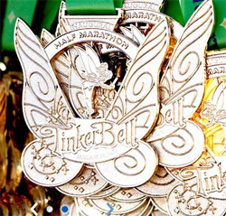 Tinker Bell Half Marathon medals