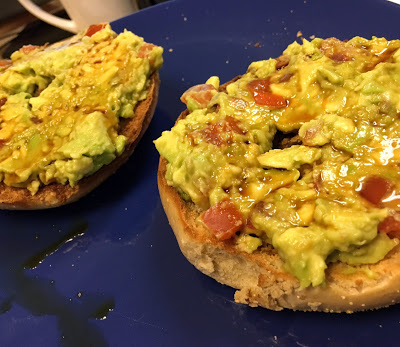 Avocado sushi bagel