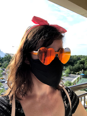 Mask and sunglasses