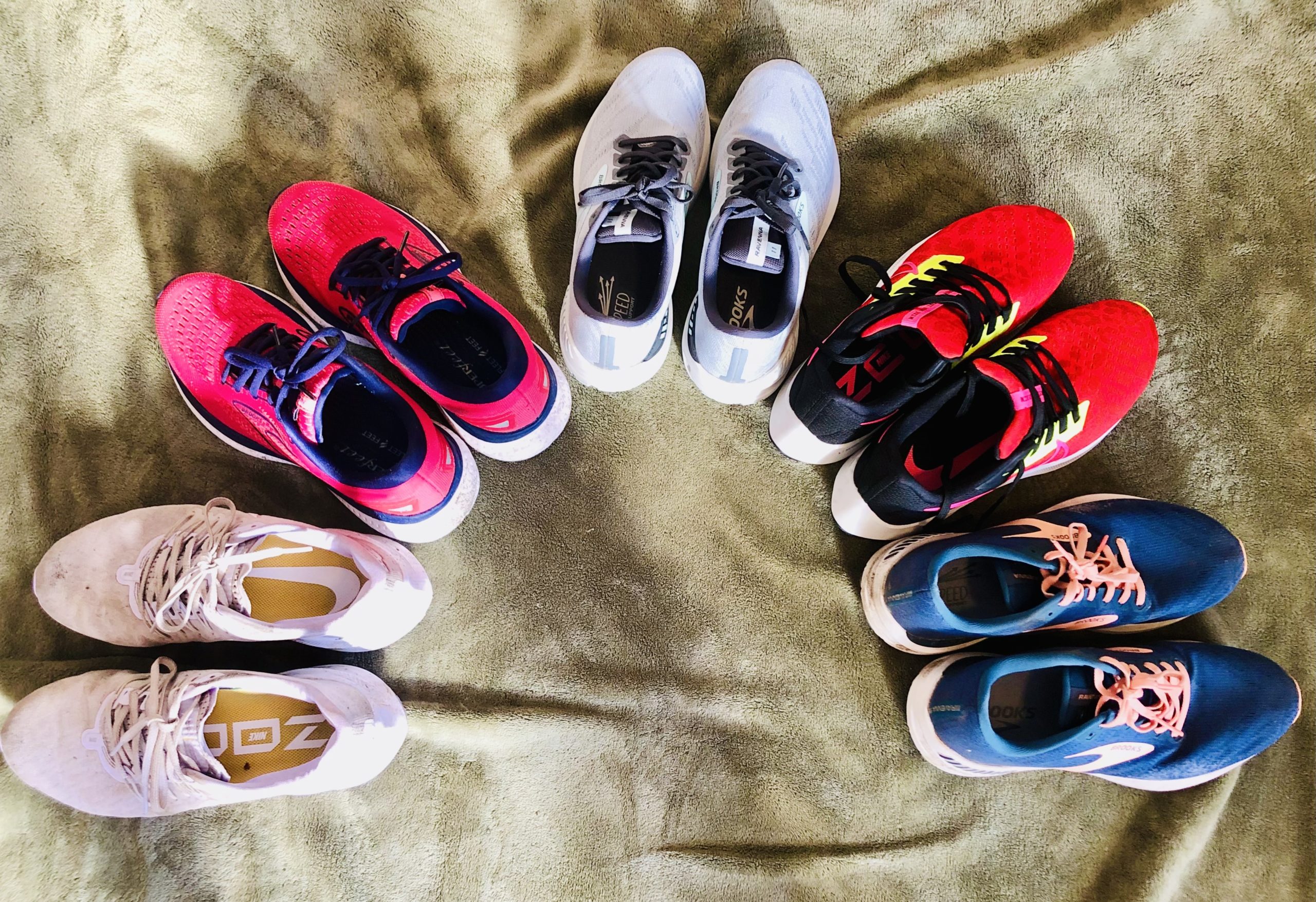 Running shoe rainbow