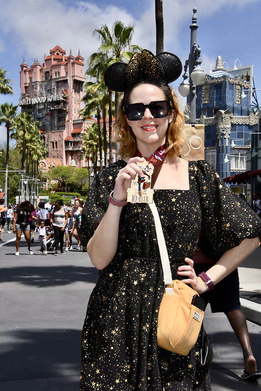 WDW Trip Report - showing off my medal at the Tower of Terror