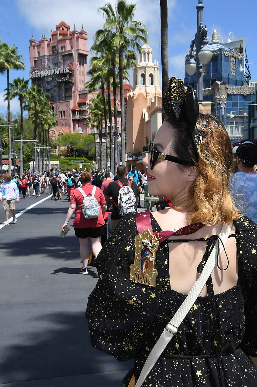 WDW Trip Report - showing off my medal at the Tower of Terror