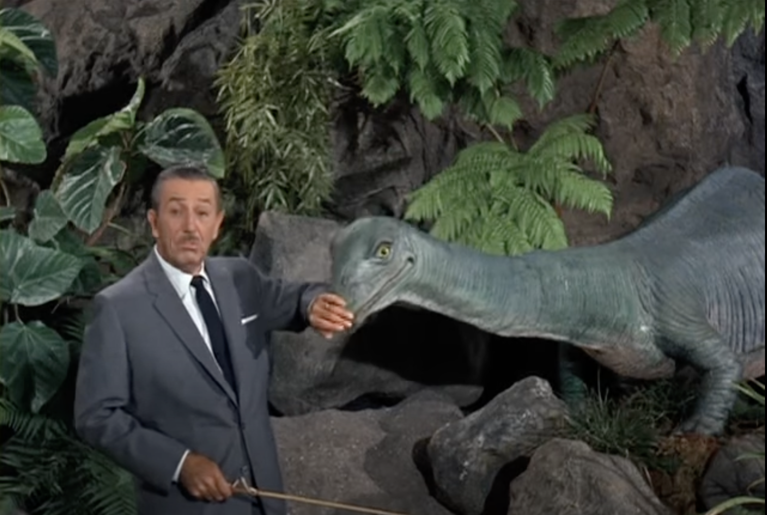 Walt Disney and his dinosaur friend