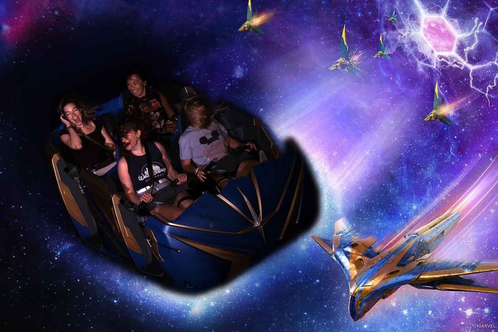 Guardians of the Galaxy Cosmic Rewind on ride photo