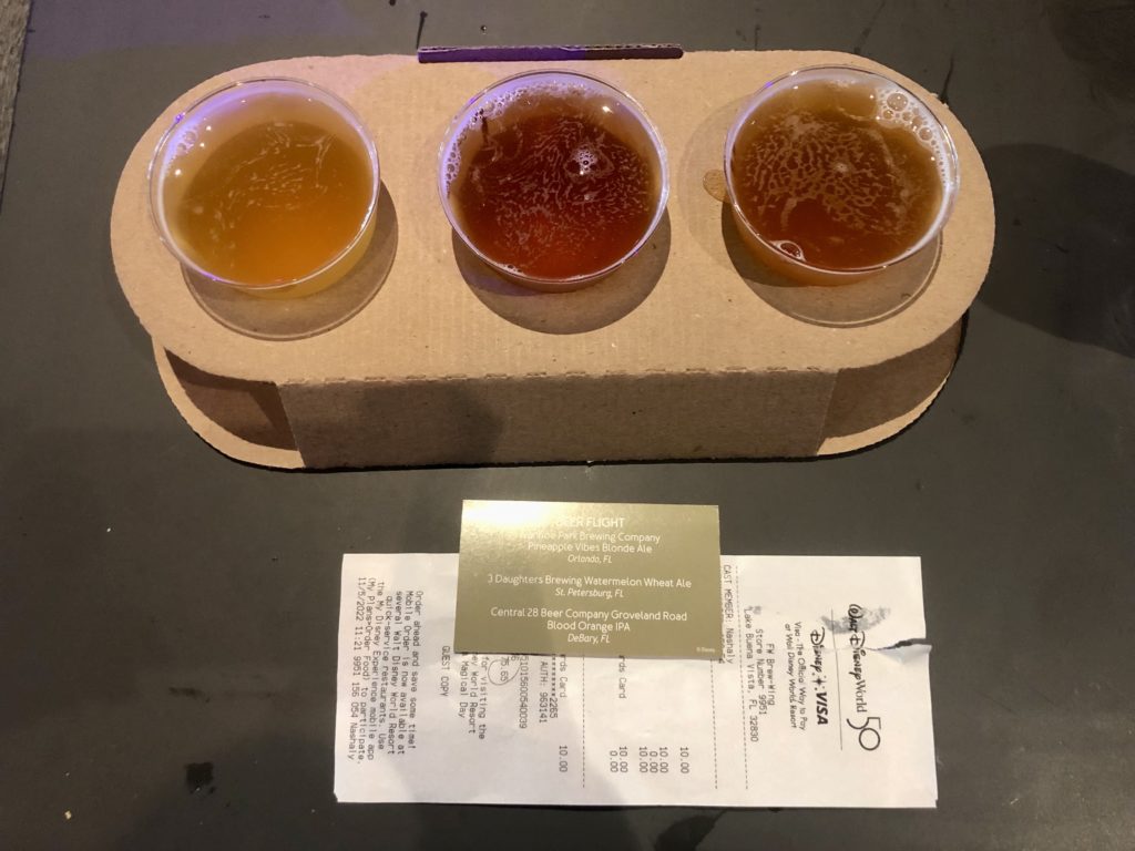 WDW Trip Report - Epcot Food & Wine Festival beer flight