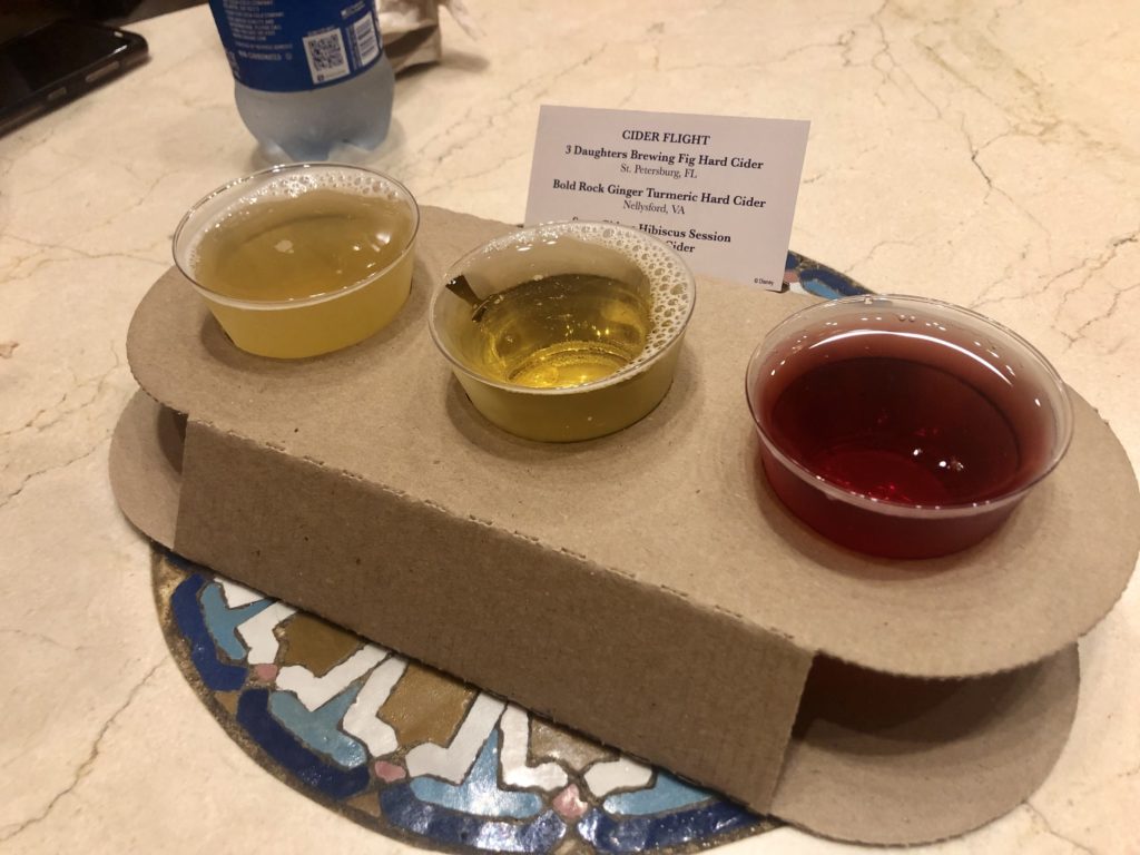 WDW Trip Report - Epcot Food & Wine Festival cider flight