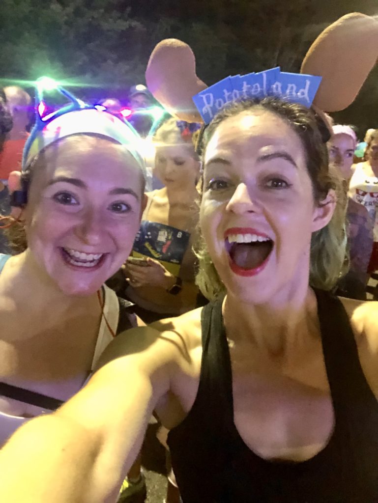 Wine & Dine Half Marathon - corral selfie