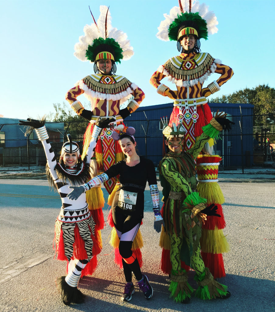 WDW Marathon with Festival of the Lion King Stiltwalkers