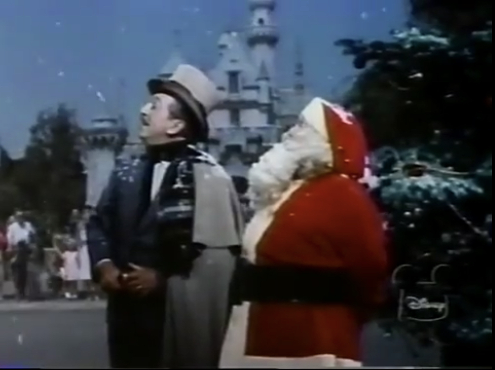 Walt Disney and Santa at Disneyland