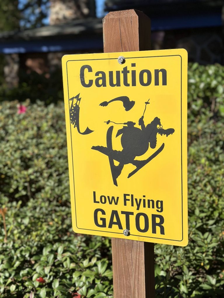 Blizzard Beach gator sign