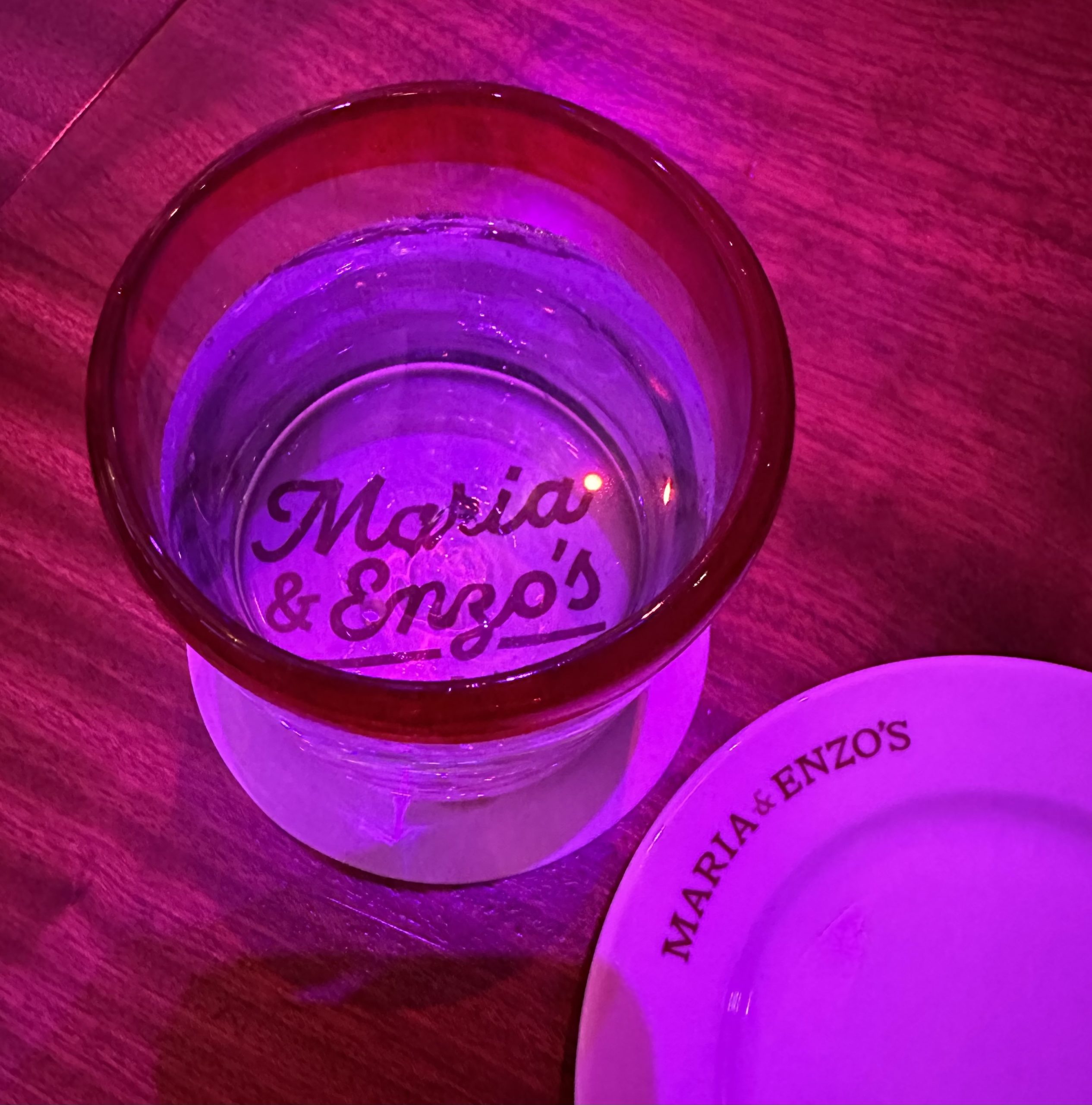 WDW trip report - Maria and Enzo's water glass