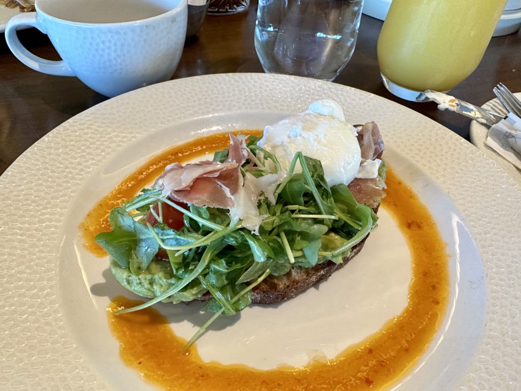 WDW Trip Report - Topolino's Terrace Character Breakfast avocado toast