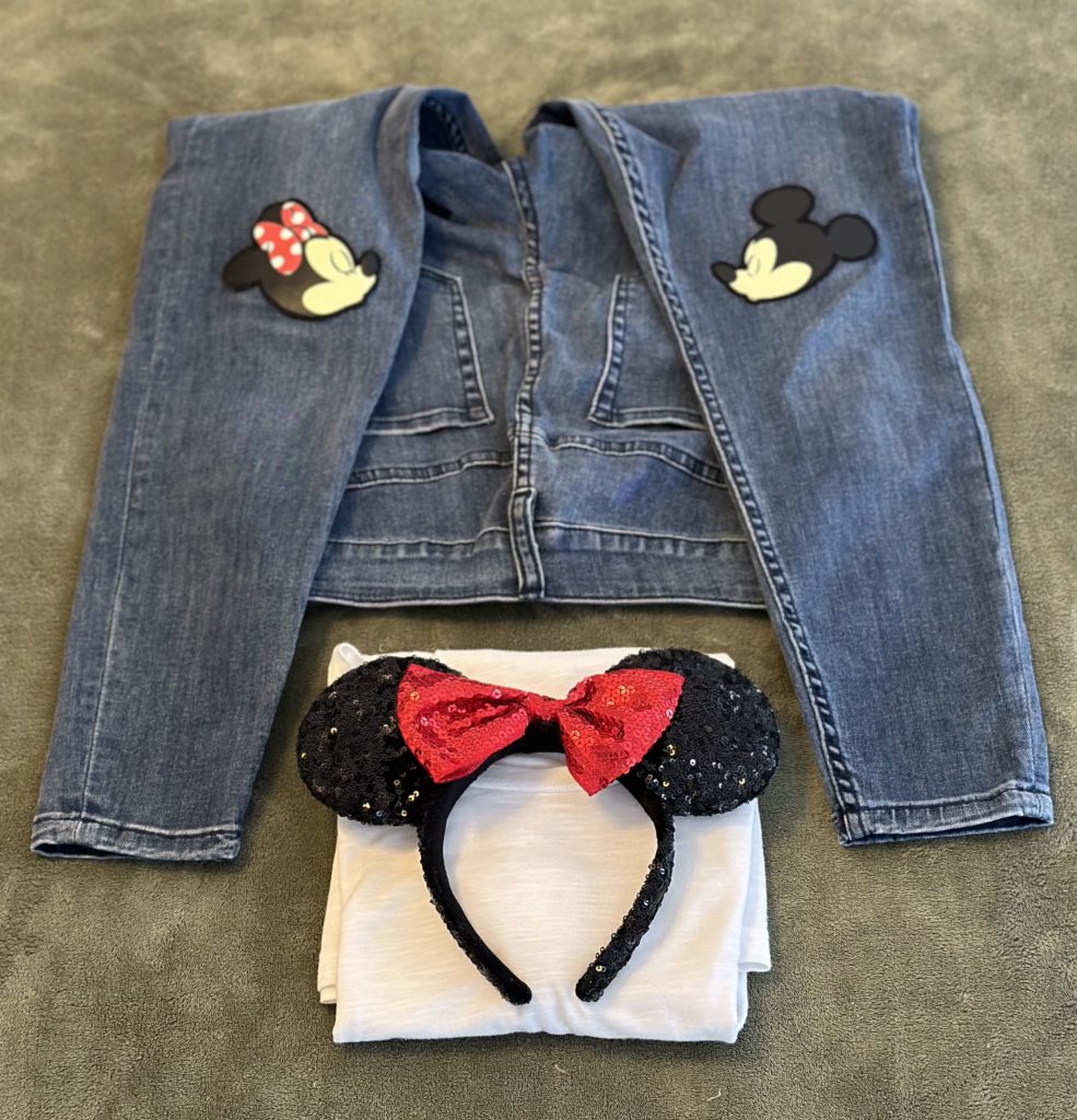 Mickey Mouse and Mannie jeans outfit