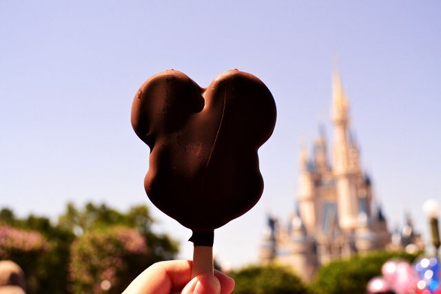 Mickey ice cream bar at the Magic Kingdom