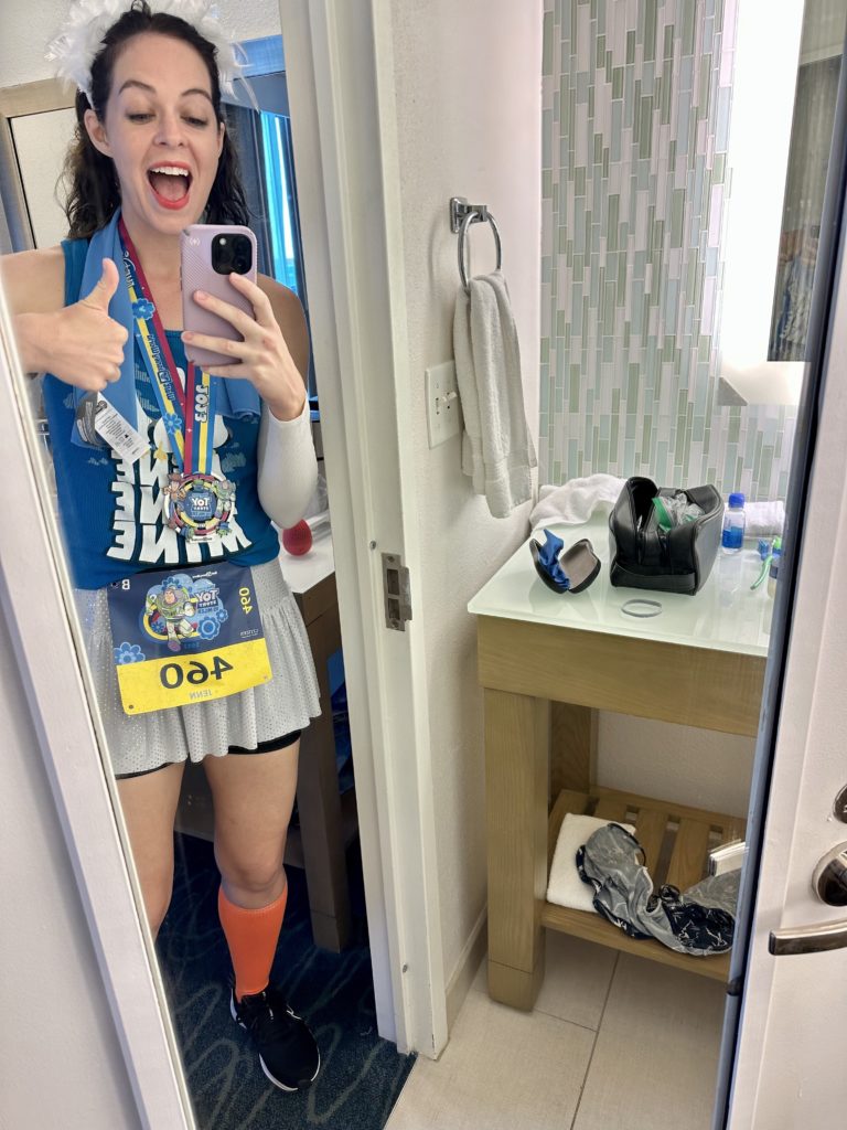 Post-race showers