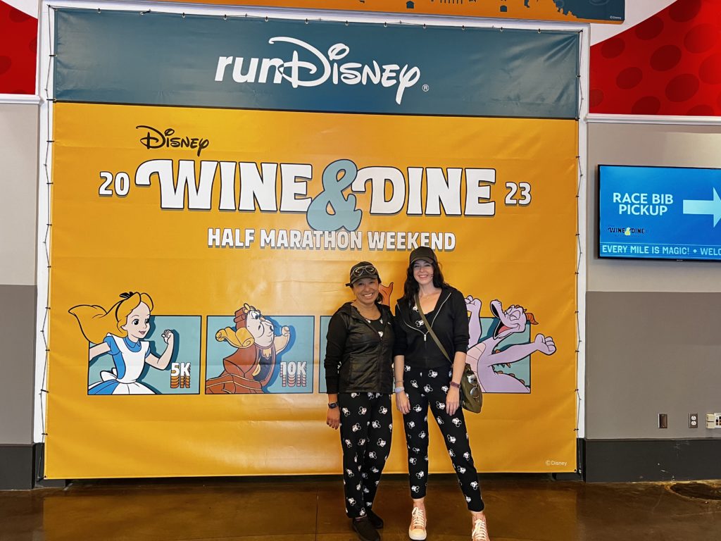 Wine and Dine Half runDisney race expo sign