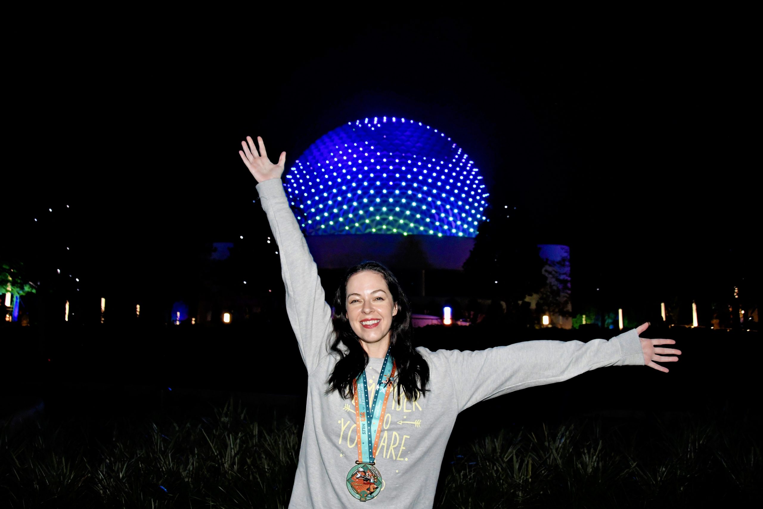 Photo op with Spaceship Earth