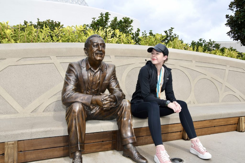 Walt Disney statue photo op in Epcot