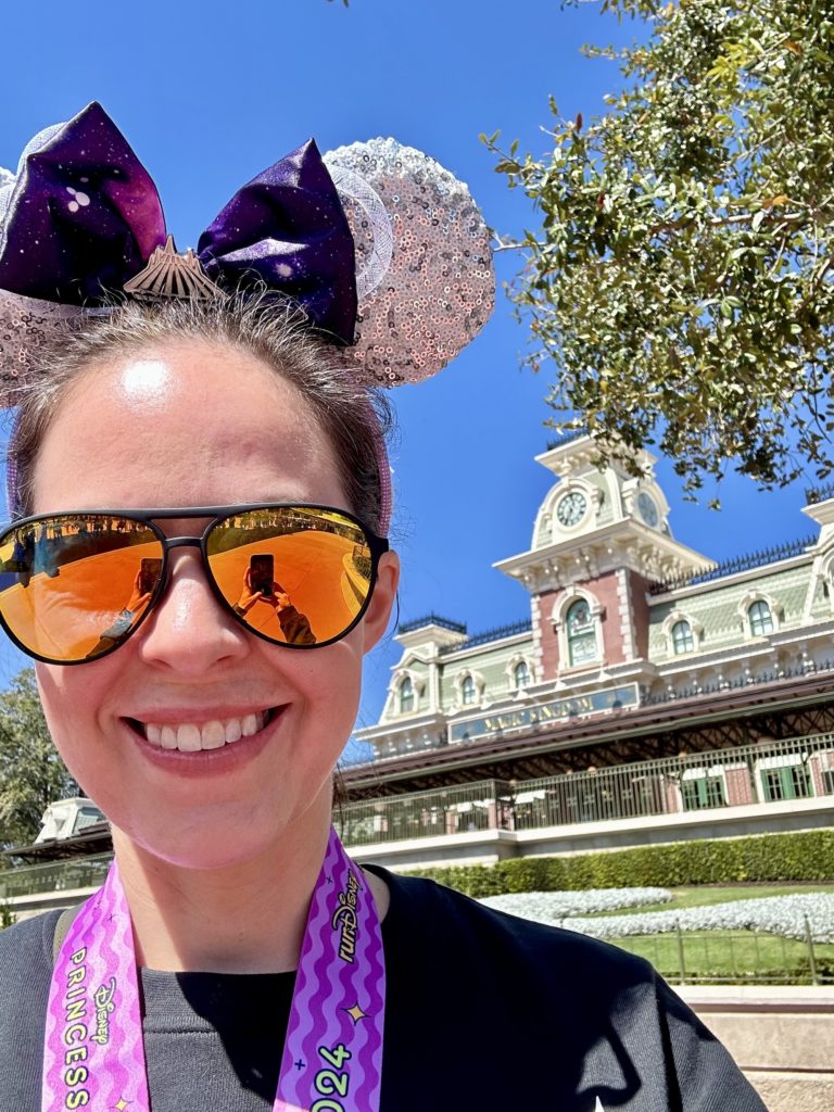 Magic Kingdom train station selfie