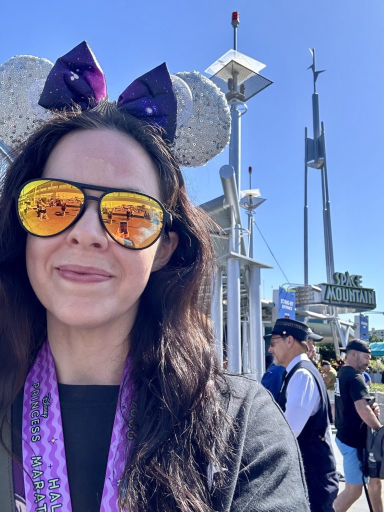 Space Mountain selfie with Space Mountain Minnie ears