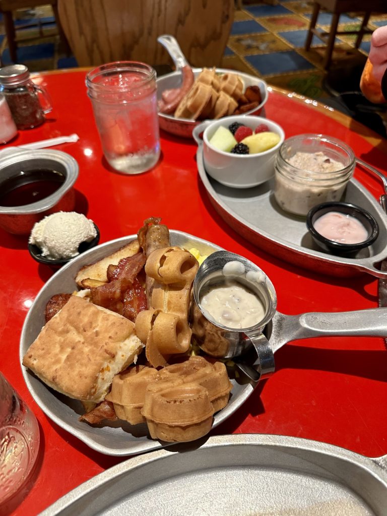 Whispering Canyon Cafe - breakfast skillet and lighter side skillet