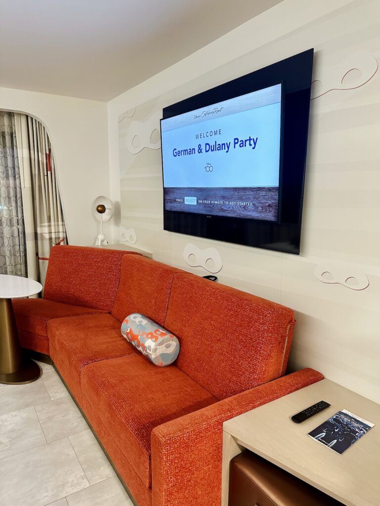 The Contemporary Resort coach and television