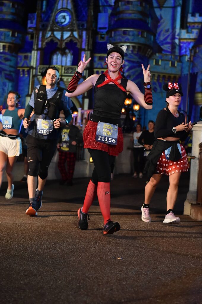 WDW Half Marathon 2025 exiting Cinderella Castle