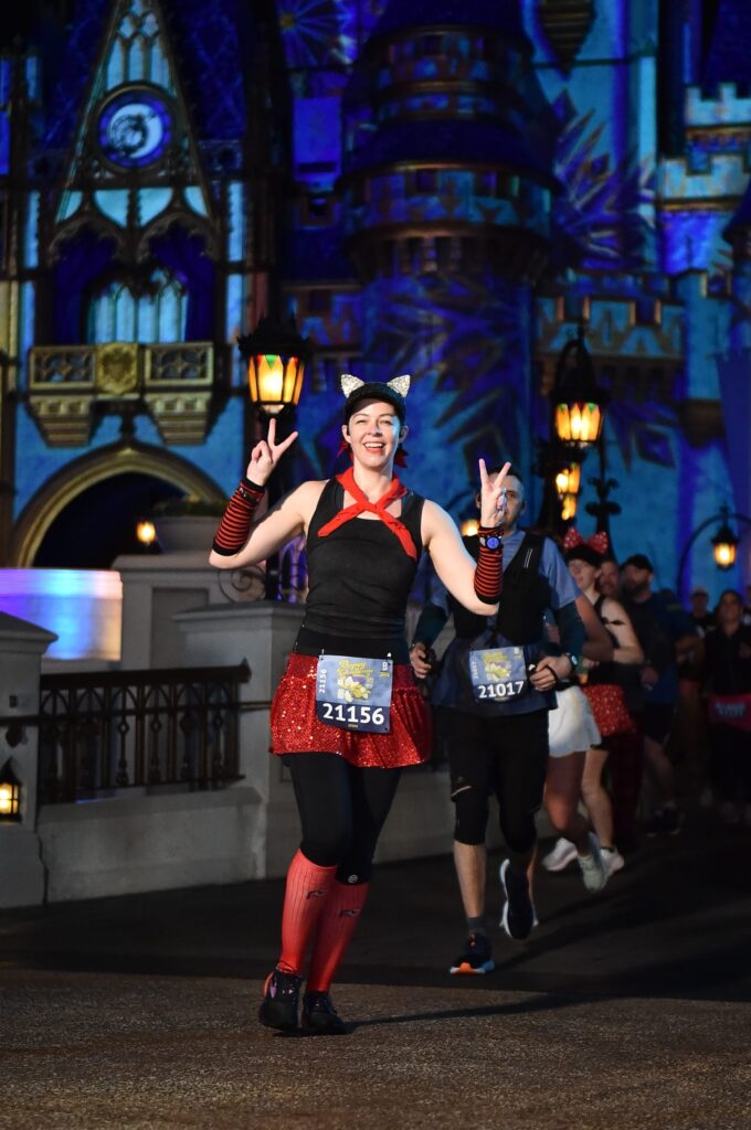 WDW Half Marathon 2025 exiting Cinderella Castle