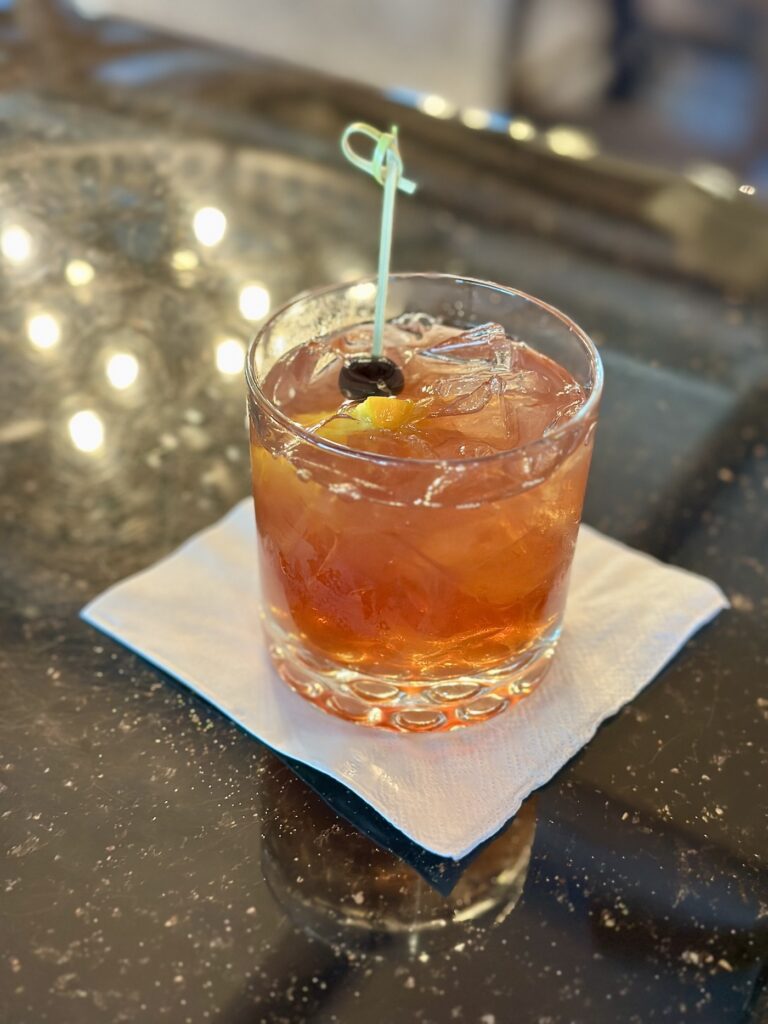 Fort Wilderness Crockett's Tavern seasonal old fashioned