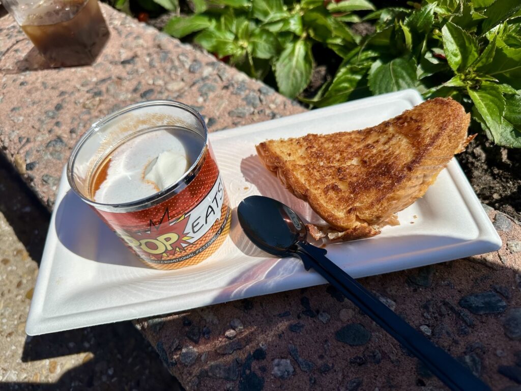 Epcot Festival of the Arts food tomato soup and grilled cheese