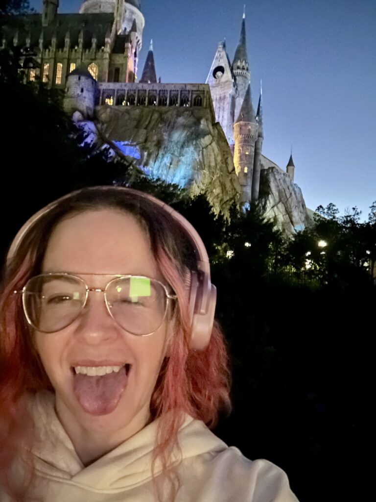 Universal Studios Florida Islands of Adventure Hogwarts at night