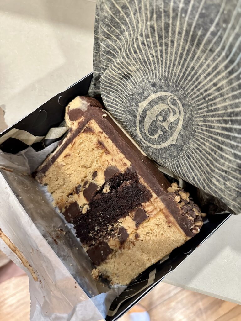 Gideon's Bakehouse chocolate peanut butter deluxe cake